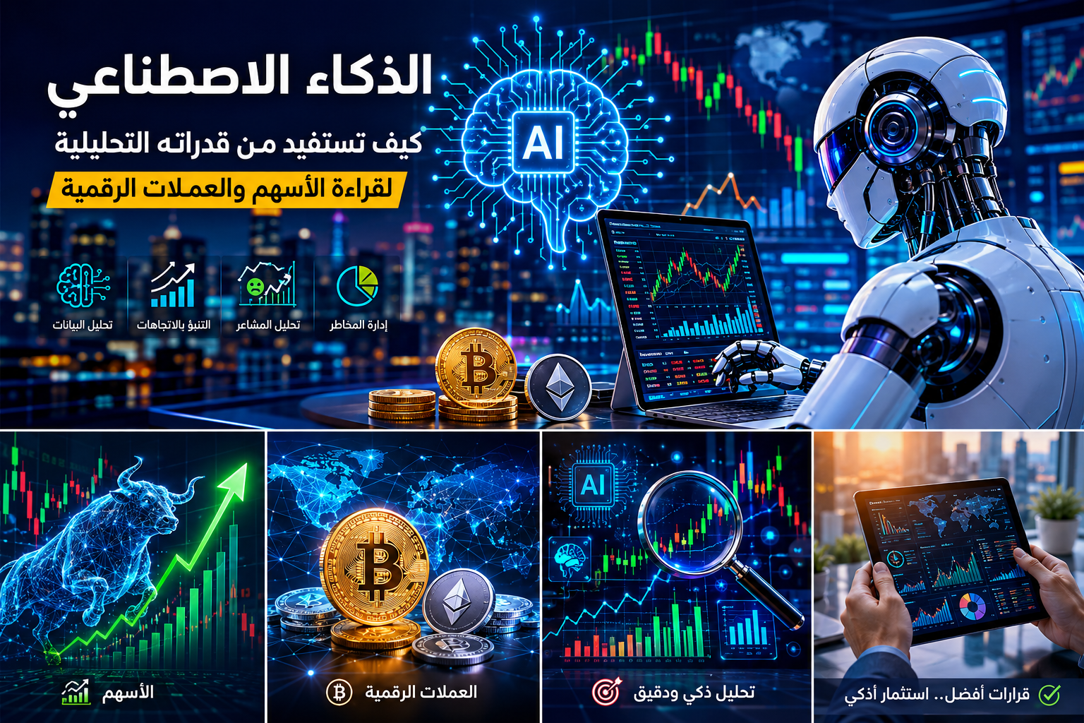 الذكاء الاصطناعي: كيف تستفيد من قدراته التحليلية في قراءة الأسهم والعملات الرقمية؟